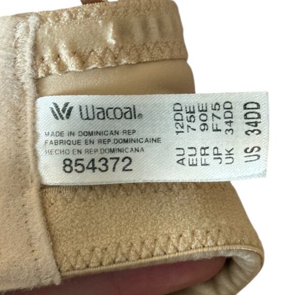 Wacoal 854372 Staying Power wire free strapless bra tan size 34DD 34E - Picture 5 of 6
